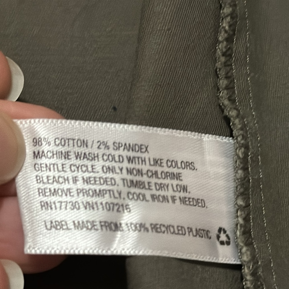 Universal Thread Cotton Jacket-XS-Snap Front-Adj Waist-Olive Green-Pockets-EUC - Picture 13 of 16